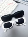 Classic Rectangle Frame Sunglasses for Women & Men| Vintage Small Square Sunglasses. 
