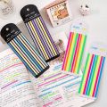 Very thin index stickers 160 long fluorescent stickers color translucent classified stickers  student learning office stationery. 