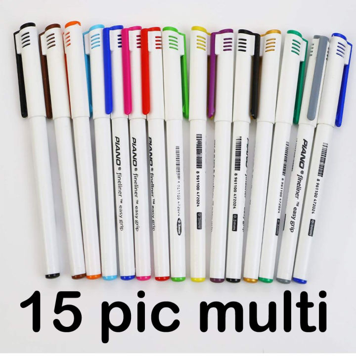 Pointer Fineliner Black Blue Multi Color Easy Grip 0.3mm Piano multi color