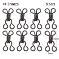 【Simple 3C】8Sets 11/14/16/18mm Mini Metal Buckle DIY Doll Belt Buckles Invisible for Doll Bags Clothes Accessories. 