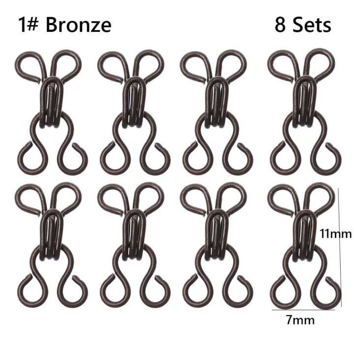 【Simple 3C】8Sets 11/14/16/18mm Mini Metal Buckle DIY Doll Belt Buckles Invisible for Doll Bags Clothes Accessories