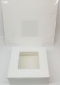 1 Pond Cake Box 8x8x3½ Kraft Box With Window for Cookies, Cake Boxes, Donut Boxes, Pastry Boxes (Pack of 10). 