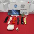 Original i20 Ultra 2 Max Suit Smartwatch with AIIRPODS Pro, Silicone Case, and 7 Straps. 