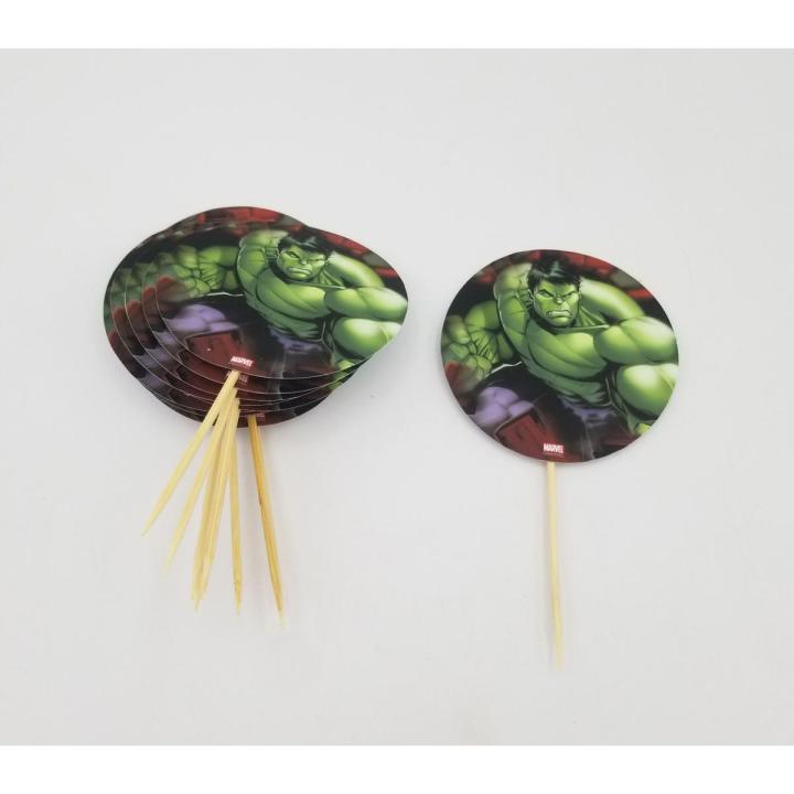 HULK THEME CUPCAKE TOPPERS PACK OF 10 CUPCAKE TOPPERS