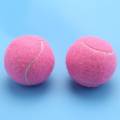 6Pcs Pack Pink Tennis Balls Wear-Resistant Elastic Training Balls 66mm Ladies Beginners Practice Tennis Ball for Club. 