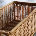 Imitation Rattan Storage Basket Woven Baskets for Coffee Table Bathroom Home. 