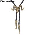 Cowboy Leather Necklace for Men Bolo Tie Flower Indian Chief Eagle Rodeo Western Manmade Leather Mens Necklaces Wholesale DUNM10. 