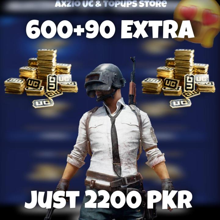 600 UC PUBG MOBILE +Extra 90 UC before payment DM us