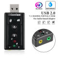 USB to Virtual 7.1 Channel Audio Sound Card Mic Adapter. 