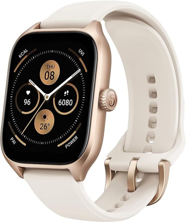 Amazfit GTS 4 Smart Watch for Women, Dual-Band GPS, Alexa Built-in, Bluetooth Calls, 150+ Sports Modes, Heart Rate SPO₂ Monitor, 1.75” AMOLED Display, Health Fitness Watch for Android iPhone, Brown