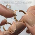 1Pair Retractable Earrings No Need Piercing Men Women Classic Hip-hop Hoop Earrings Kolczyki Jewelry. 