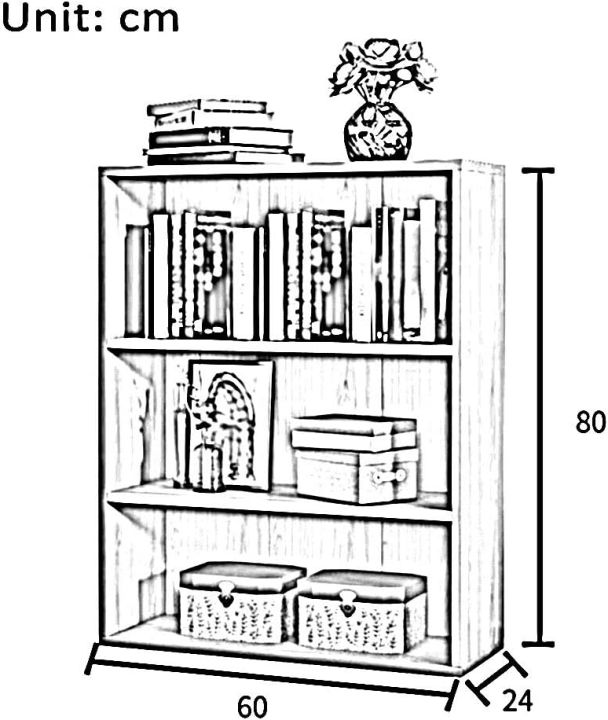 shelf%20Simple%20floor%20bookcase%20multi-layer%20student%20bookcase%20multi-function%20(color%20:%20Wood%20color)%20-%20Image%205