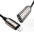 BASEUS L56 2 In 1 8 Pin Male to 8 Pin Female + 3.5mm Female Audio Adapter Converter. 