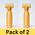 Pack of 2 Hair oil applicator comb bottle | Best professional hair oil applicator bottle with comb | 130 ml. 