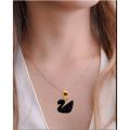 Gold Chain With Beautiful Black Duck Necklace Jewellery For Girls Stylish - Gold Chain Neck Statement Collar Chains Shining Female Korean Jewellery. 