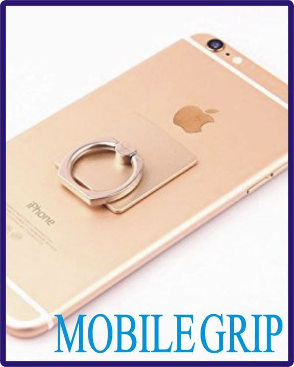 AK MOBILE 2 PIECES Mobile Phone Holder Finger Grip 360 Degree Rotating  One Handed Phone Holder