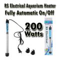 RS Electrical 200W Aquarium Submersible Immersion High Glass With Auto On/Off Thermostat Heater Best Heater For Fish Aquarium And Planted Tank. 