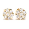 Huitan Luxury Gold Color Brilliant Cubic Zirconia Stud Earrings for Women Dainty Small Female Earring Gifts Classic Jewelry. 