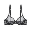 New Red Transparent Bras For Women Plus Size Lingerie Push Up Lace Mesh Girls Bra Top See Through White Black 40 42 A B C D. 