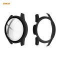 For Huawei Watch GT 2 46mm ENKAY Hat-Prince ENK-AC8202 Full Coverage PC Frosted Case + 9H Tempered Glass Protector(Pink). 