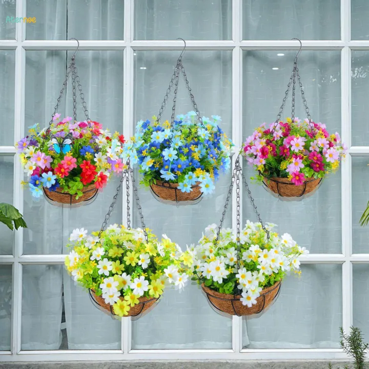 Artificial%20Flowers%20in%20Hanging%20Basket%20Garden%20Decor%20Bouquet%20for%20Yard%20Lawn%20-%20Image%202
