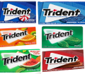 Pack of Trident Bubble Gum, Peppermint, Original, Watermelon, Tropical, Spearmint, Cinnamon, Sugar Free Gum. 