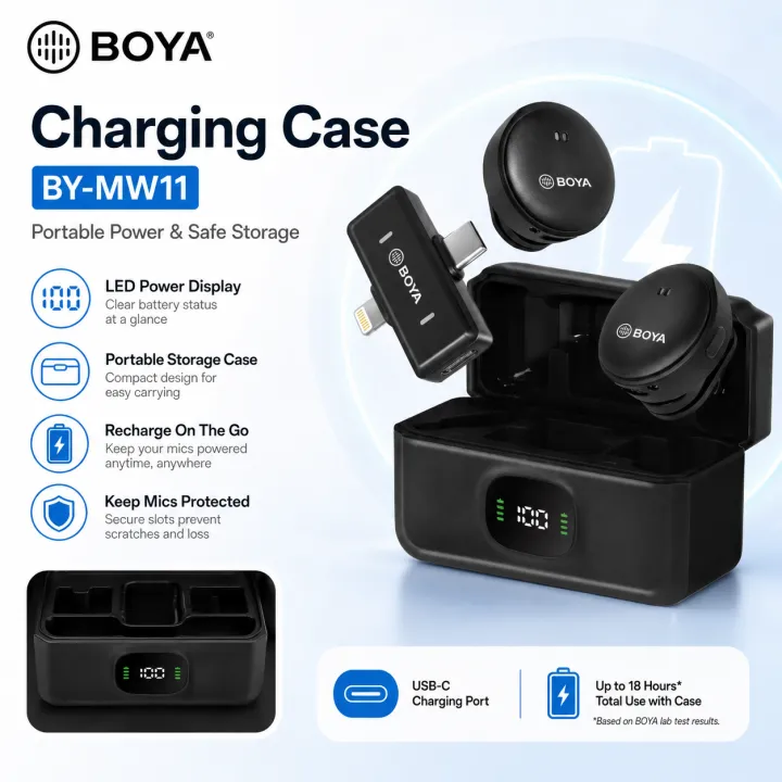 BOYA%20BY-MW11%20Wireless%20Live%20Microphone%20with%20Charging%20Case%20/%20Dual%20Clip%20Mic%20for%20Vlogging,%20Interview,%20Online%20Teaching%20&%20Live%20Streaming%20/%20Plug%20&%20Play%20Portable%20Audio%20Mic%20-%20Image%205