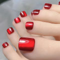 Superman Store* 10Pcs/Box Cat Eye Toe False Nail Short Square Press on Nails for Nails Art. 