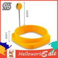 HelloWorld Fried Egg Ring High Temperature Resistance Square Round Fried Egg Mold. 