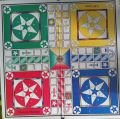 Jumbo size Ludo sheet with jumbo size gotes and 2 dices-luddo plastic sheet. 