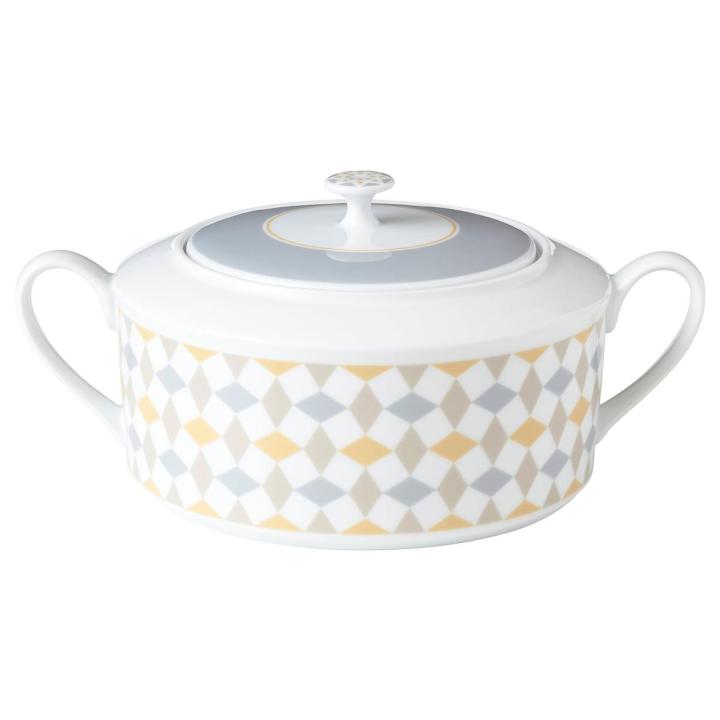 IKEA Serving Bowl with Lid Multicolor Pattern