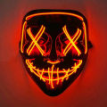 Clearance Sale Halloween Wireless Luminous LED Mask High Quality Cosplay Movie Mask Neon Light Flashing In Rave Halloween Party. 