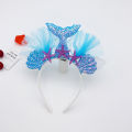 Decorative Head Band Practical Faux Leather Mermaid Tail Exquisite Hairhoop Headband for Home. 