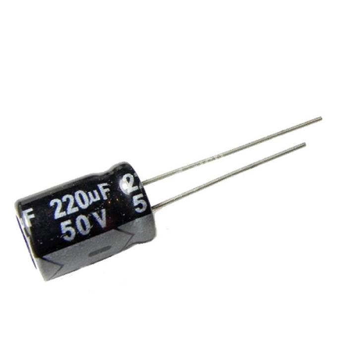 50 Pcs Aluminum Electrolytic Capacitors 220uF 50V Capacitor
