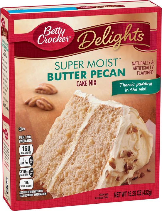 BROWNIE |Betty Crocker Delights Super Moist Butter Pecan| Cake Mix |15.25oz(432g)