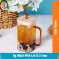 Glass Drinking Cup Compact Water Cup Soda Can Glasses Milk Mug Multi-function Juice Bottle with Handle Glass Water Bottle Soda Glass Cups Drinking Mug Bamboo Jug With Cover Travel. 
