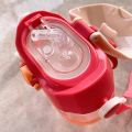 Kids Water Bottle, Leakproof Anti-Fall Soft Silicone Straw Cute Water Bottles, Sipper Water Bottle(Multicolor). 