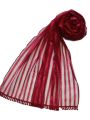 Maroon Color Net Dupatta Stole Stoller for Girls and Kids – Stylish and Versatile Light weight Narrow Net Dupatta For Girls Net (lehriya) Dupatta. 