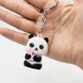 Metal Panda Keychain Cute Metal Ring 10*4*3CM Cartoon Keychain Cartoon 3D 3D Doll Pendant for Backpack Wallet Gift Prize Couple. 