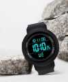 Military Sports Watch Digital For Men Super Slim Watch Waterproof Watch with LED Backlight Black Color - Full Black sports watch. 