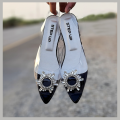 Women’s Transparent Flat Shoes Comfortable Casual Slip-On Footwear for Daily Wear Black. 