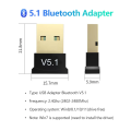 BT 5.1 Wireless Bluetooth Adapter USB Dongle For Desktop Laptop PC Multi Device Bluetooth Audio Receiver Transmitter BT5.1. 