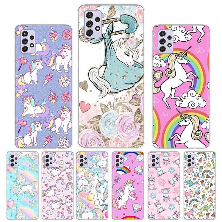 Cute Baby Unicorn Phone Case Cover For Samsung Galaxy A55 A54 A52 A53 A15 A14 A12 A13 A25 A24 A22 A23 A35 A34 A32 A33 A04S A03S