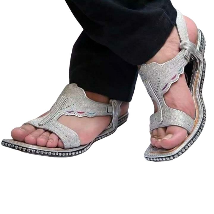 Zari chappal design,Traditional Lawa Khari Sandal For Men Ps-50