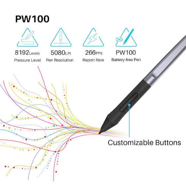 HUION PW100 Battery-Free Stylus Digital Pen for Huion H640P H610PRO V2 H420X H580X H610X HS611