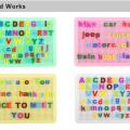 182 Pcs Set - Alphabet ABC Words Pin - Peg Board Puzzle - Educational Building Blocks - Learning Spelling - For Kids. 
