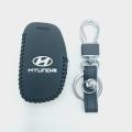 Hyundai Tucson Leather Cover With Key Chain Plus Nano Light In Dark. 