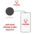 YOUKSH Apple iPhone 13 Pro Max (6.7) - YOUKSH Anti Dust Glass Protector - With YOUKSH Installation kit.. 