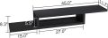 Wall Mounted TV Stand, Media Console Stand, 60” TV Storage Shelf, Floating TV Stand Entertainment Shelf for Living Room, Bedroom, Walnut. 