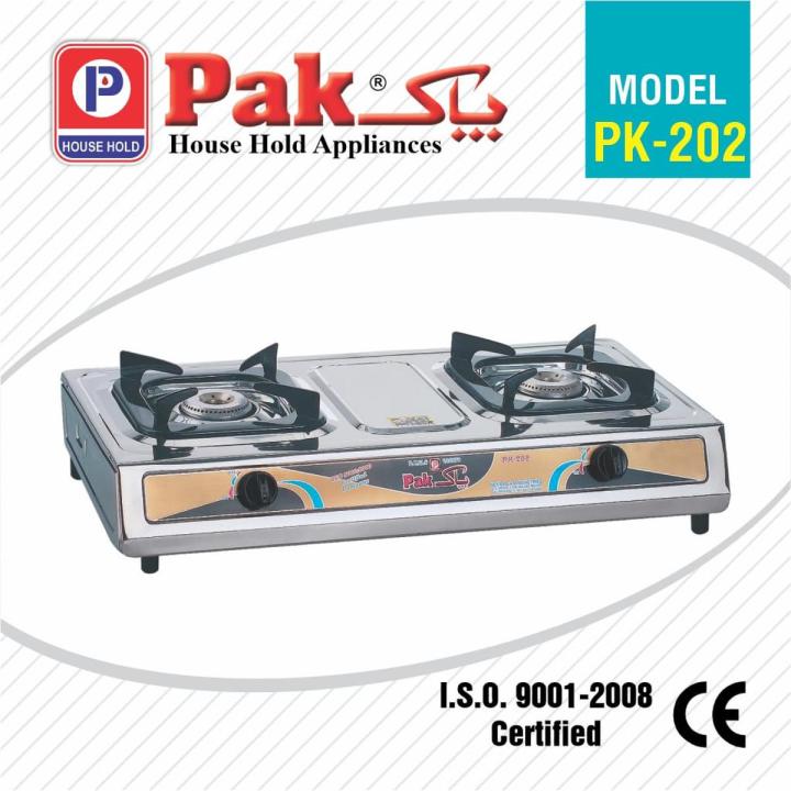 Pak Gas Stove with 2 Burners Manual Ignition